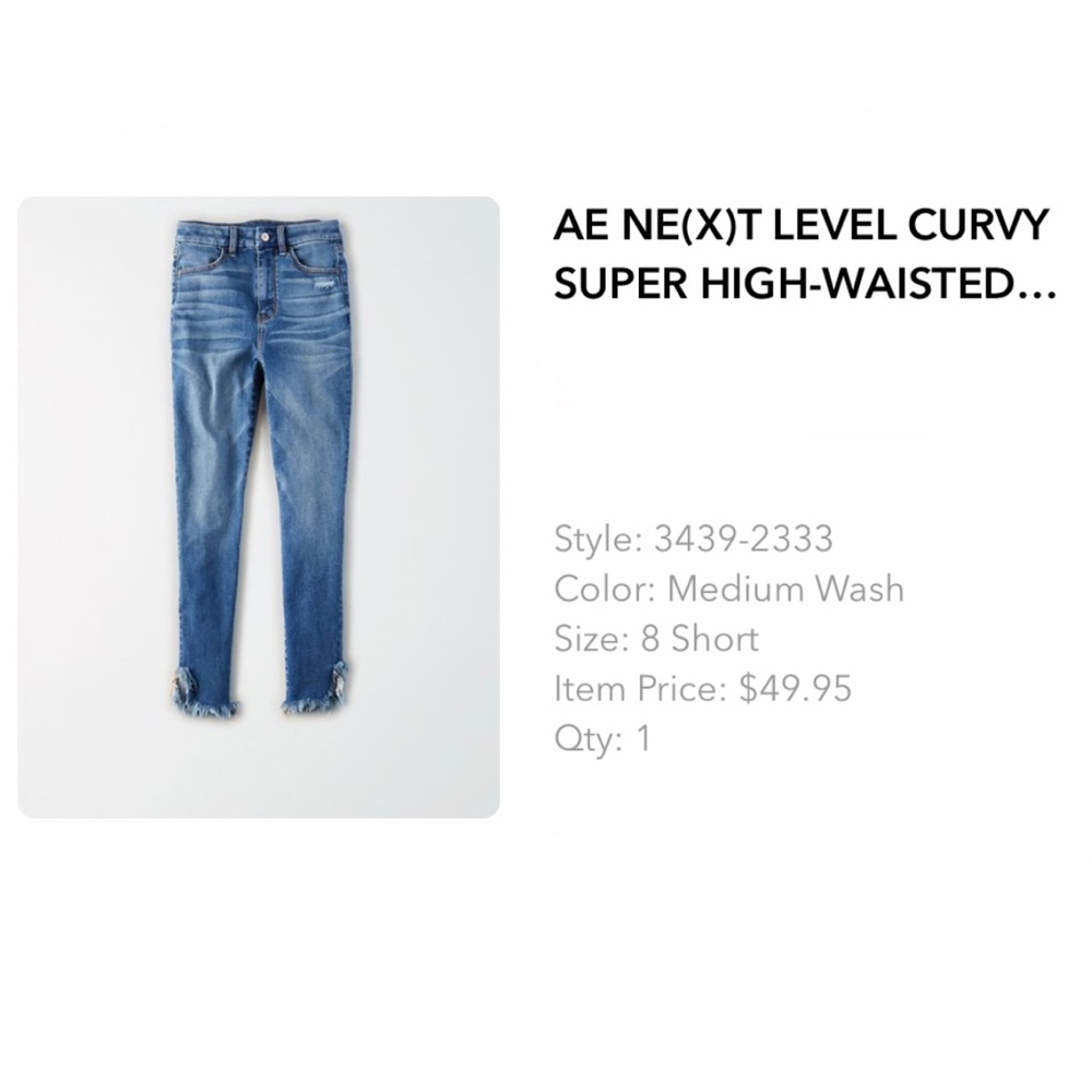 AE curvy super high waisted jeans